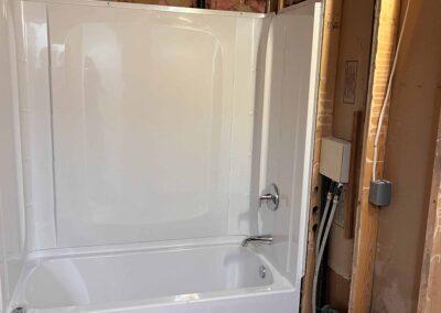 new bathtub installation during remodel shoreline wa